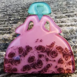 broche de meninas de carey rosa