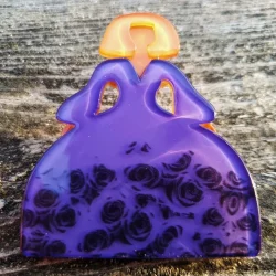 broche de meninas de carey morada